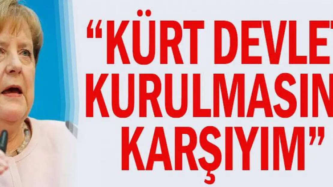 'Kürt devleti kurulmasına karşıyım'