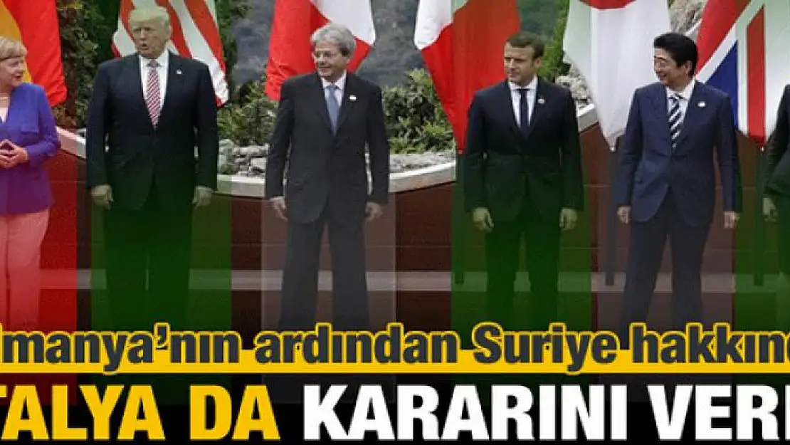 İtalya da Suriye konusunda kararını verdi