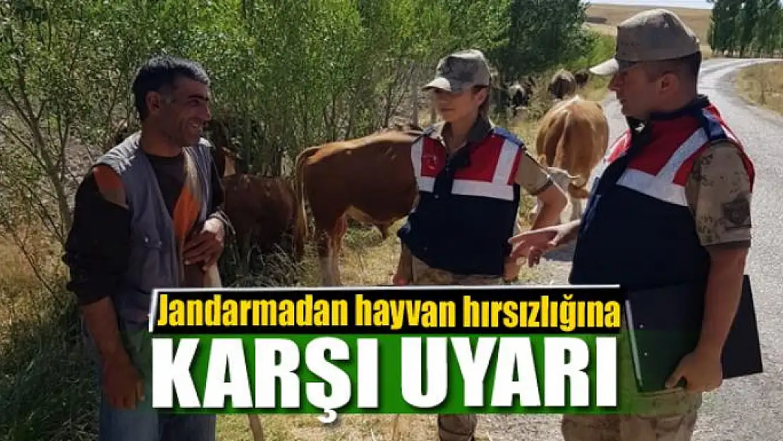 Jandarmadan hayvan hırsızlığına karşı uyarı