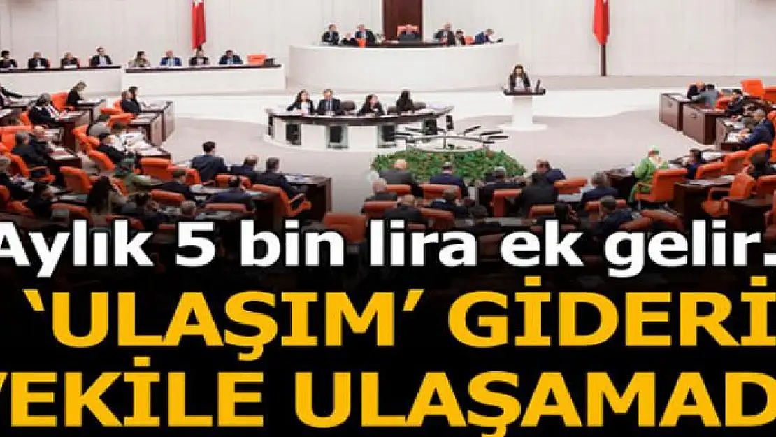 'Ulaşım' gideri vekile ulaşamadı