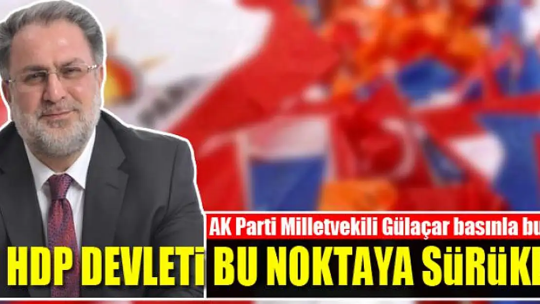 MİLLETVEKİLİ GÜLAÇAR: HDP DEVLETİ BU NOKTAYA SÜRÜKLEDİ