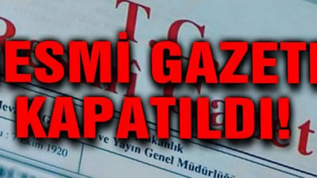 Kağıt yetmedi, Resmi Gazete Kapandı!