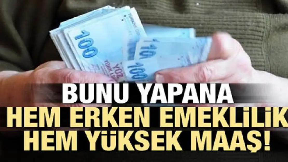 Bunu yapana hem erken emeklilik hem yüksek maaş