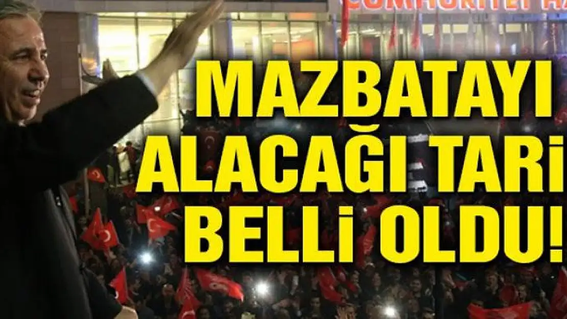 Mansur Yavaş, bugün mazbatasını alıyor!