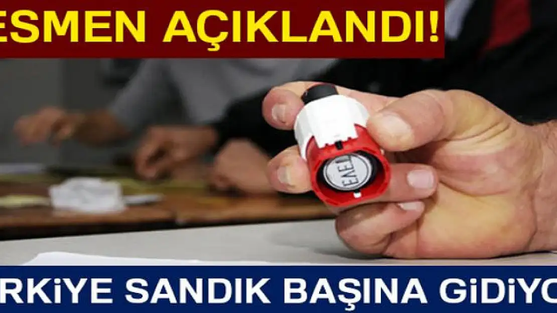 Erken seçim kararı Resmi Gazete'de yayımlandı