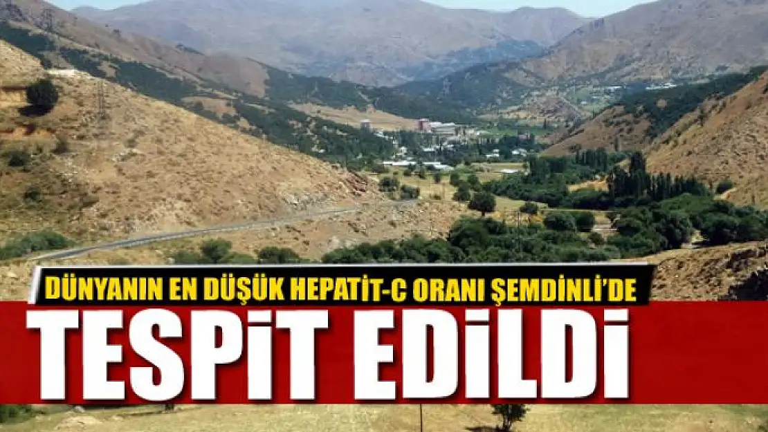 Dünyanın en düşük Hepatit-C oranı Şemdinli'de tespit edildi 