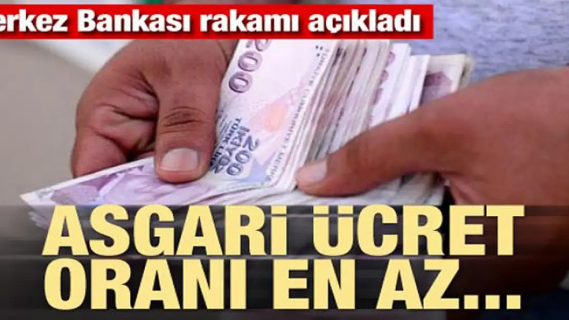 Merkez rakamı açıkladı! Asgari ücret oranı en az...