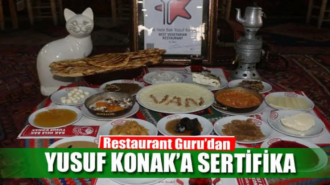 Restaurant Guru'dan Yusuf Konak'a Sertifika