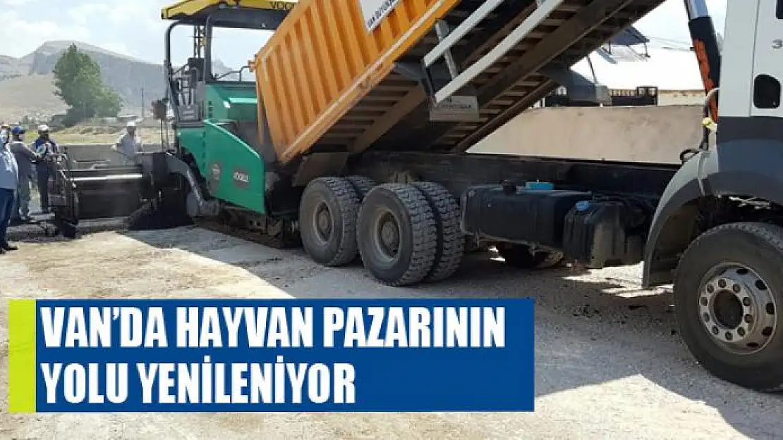 Van'da hayvan pazarının yolu yenileniyor