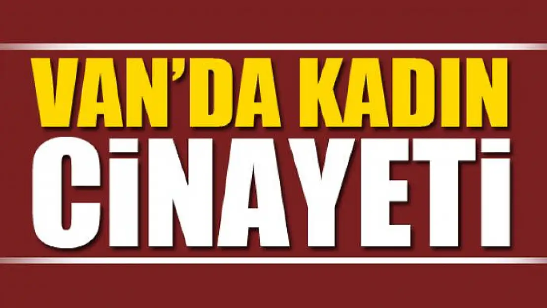 Van'da kadın cinayeti