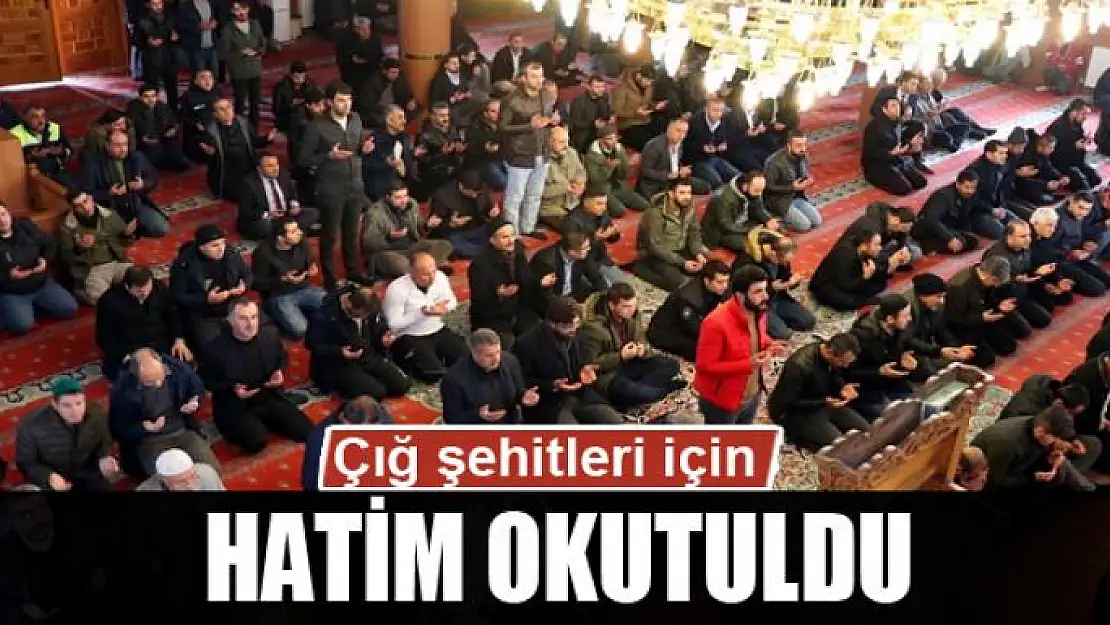 Çığ şehitleri için hatim okutuldu