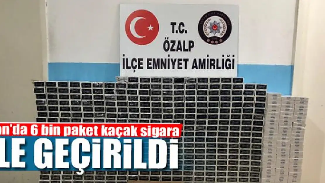 Van'da 6 bin paket kaçak sigara ele geçirildi