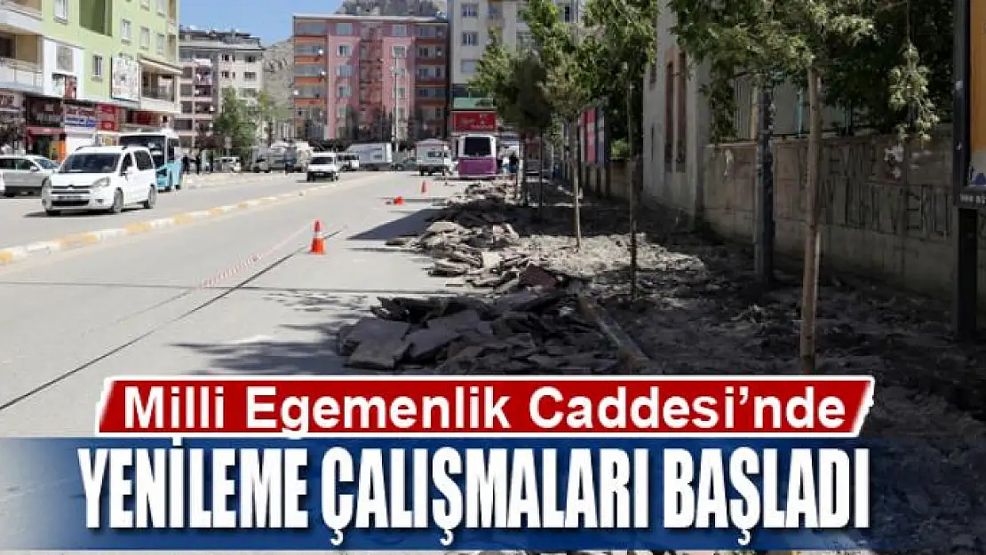 Milli Egemenlik Caddesi'nde yenileme çalışmaları başladı