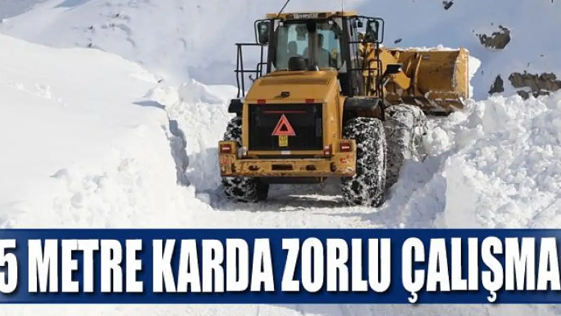 5 metre karda zorlu çalışma