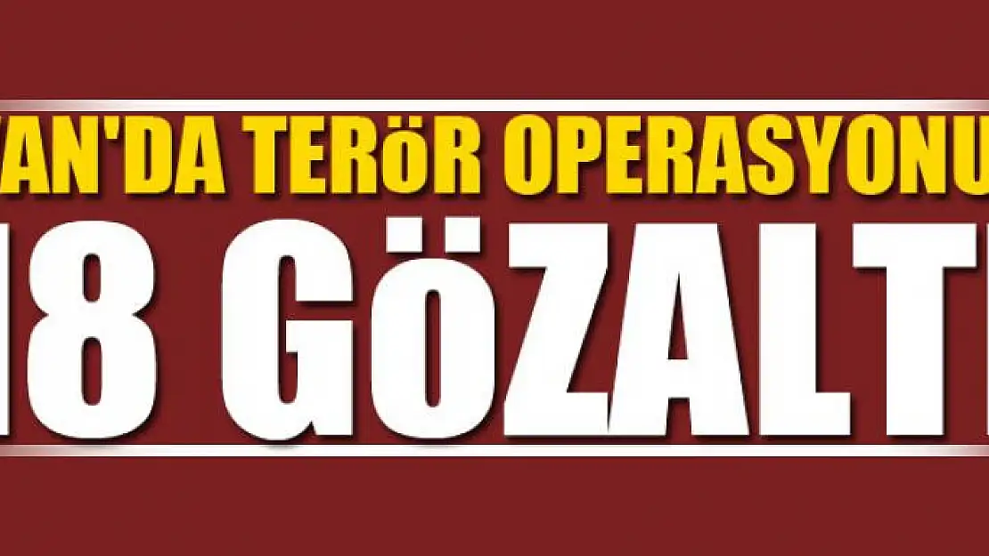 Van'da terör operasyonu: 18 gözaltı