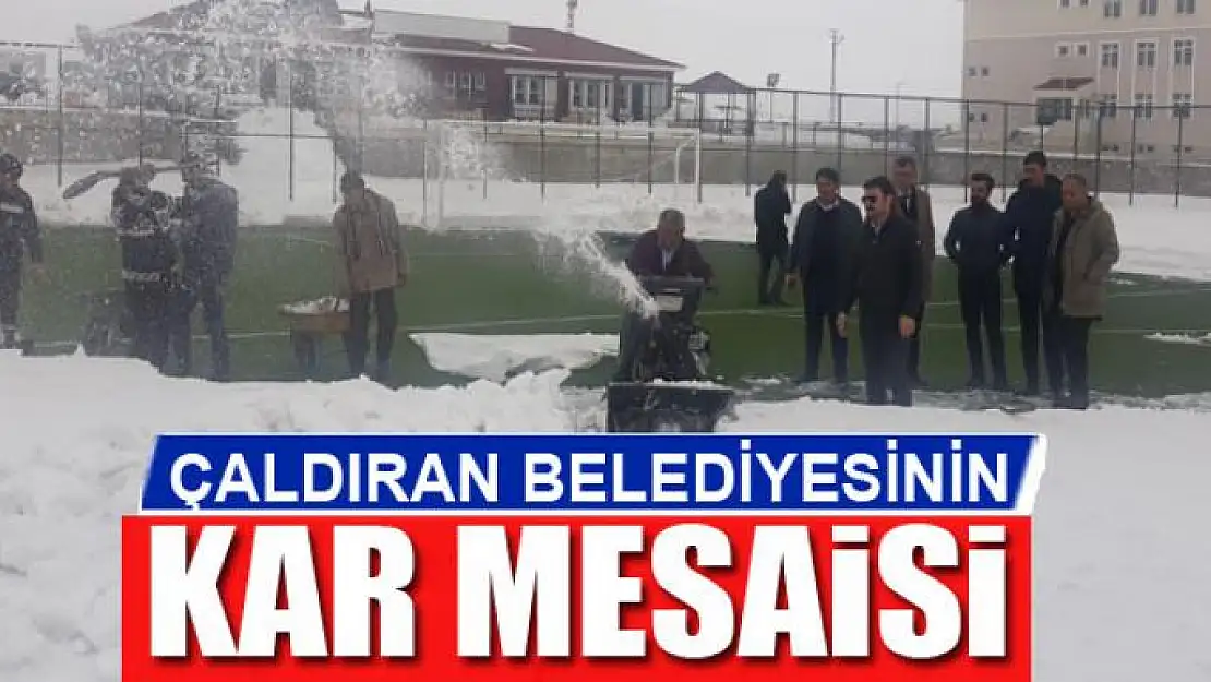 Çaldıran Belediyesinin kar mesaisi