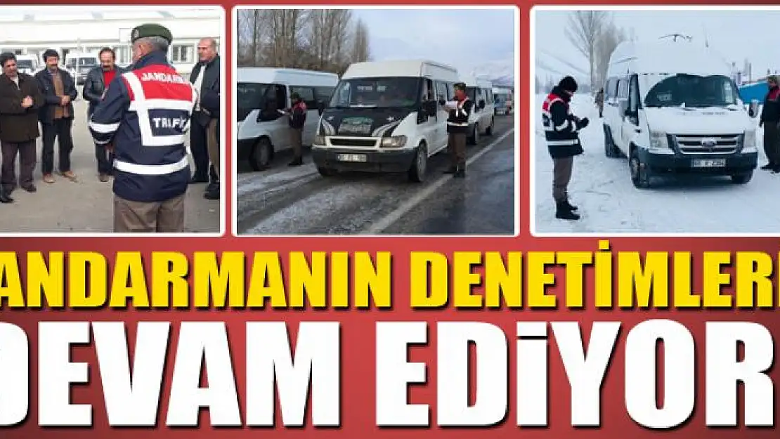 Jandarmanın servis araçları denetimi devam ediyor 