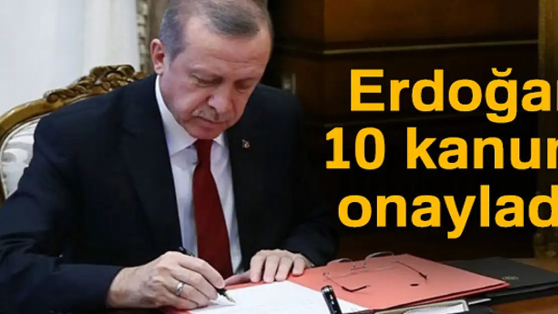 Cumhurbaşkanı Erdoğan 10 kanunu onayladı!