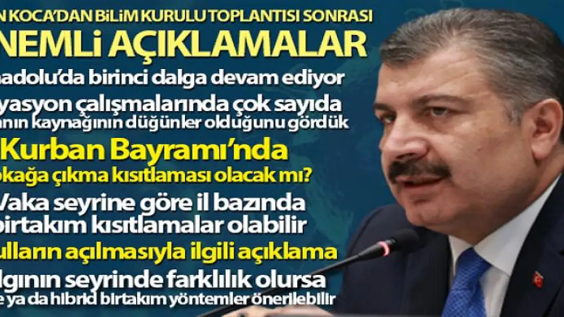 Bakan Koca'dan önemli açıklamalar