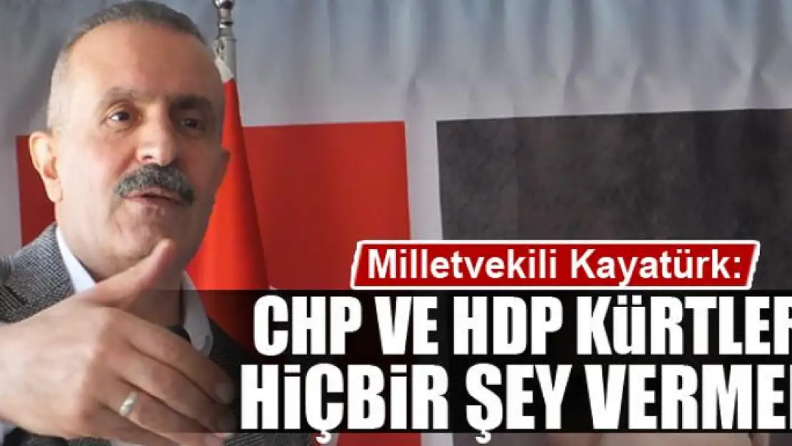 Kayatürk: CHP ve HDP Kürtlere hiçbir şey vermedi