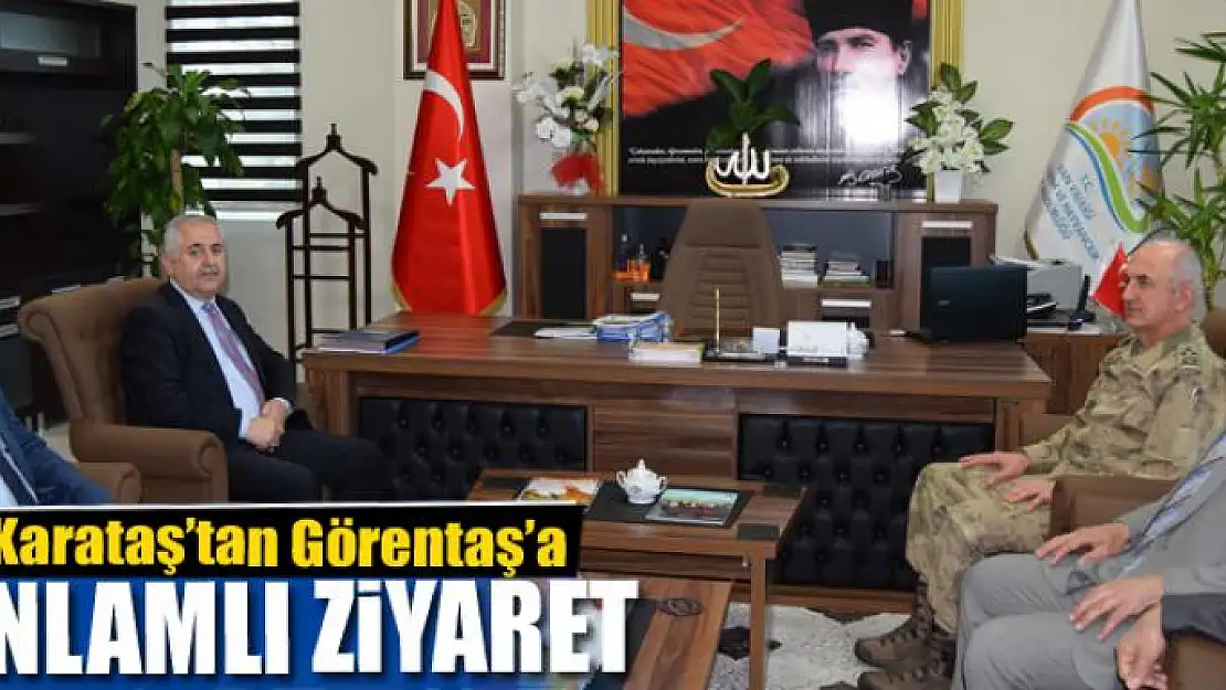 Korgeneral Karataş'tan Müdür Görentaş'a ziyaret 