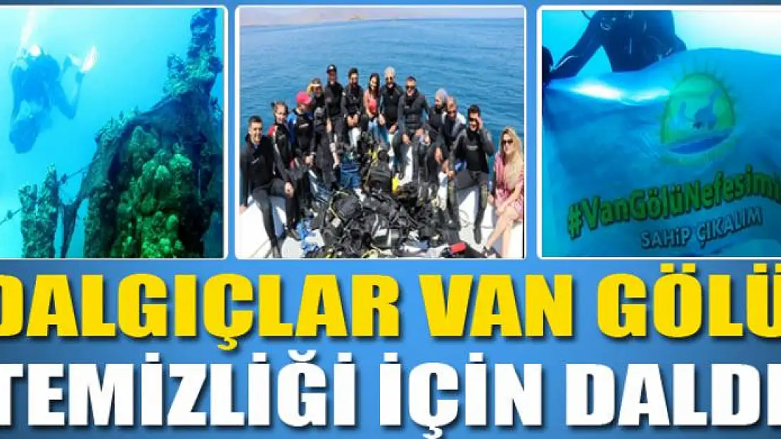 DALGIÇLAR VAN GÖLÜ TEMİZLİĞİ İÇİN DALDI