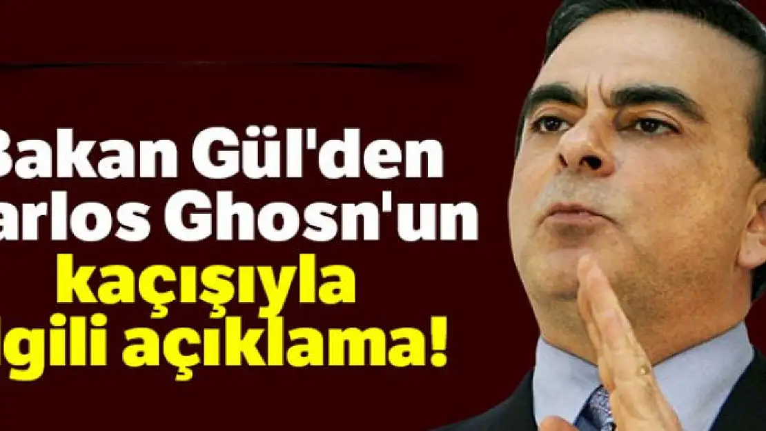 Adalet Bakanı Gül'den Carlos Ghosn'un kaçışıyla ilgili açıklama