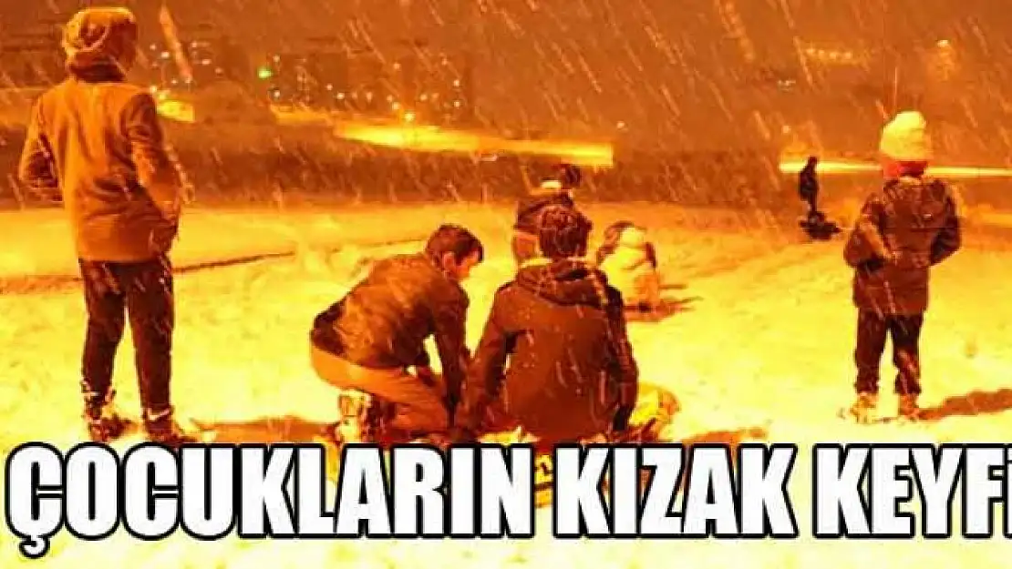 Çocukların kızak keyfi