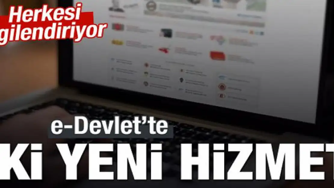 e-Devlet üzerinden 2 yeni yeni hizmet