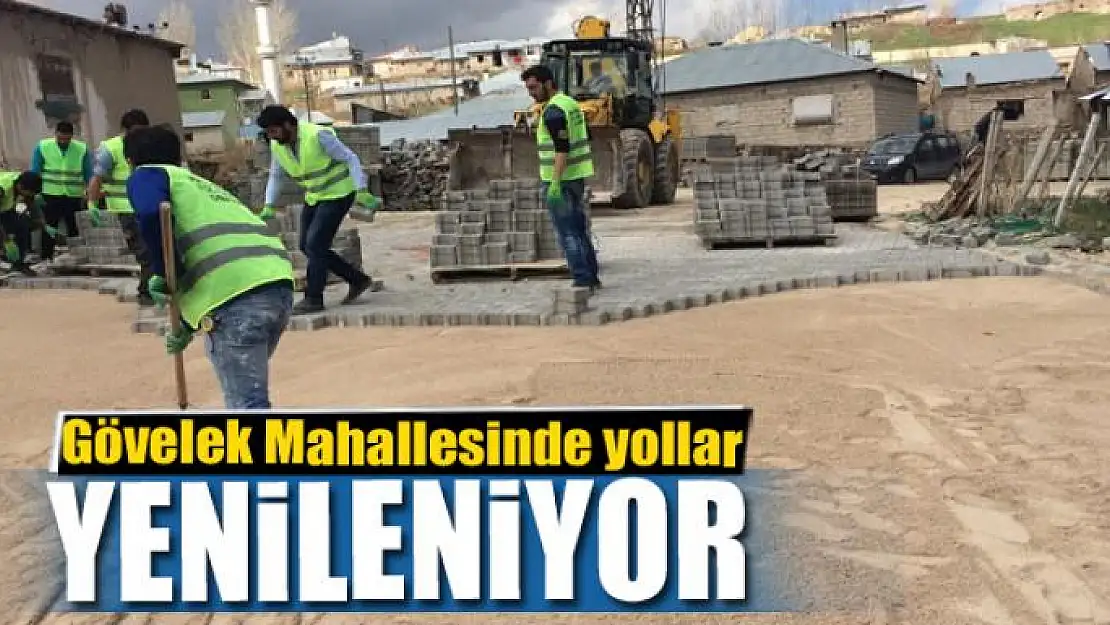 Gövelek Mahallesinde yol yapım çalışması