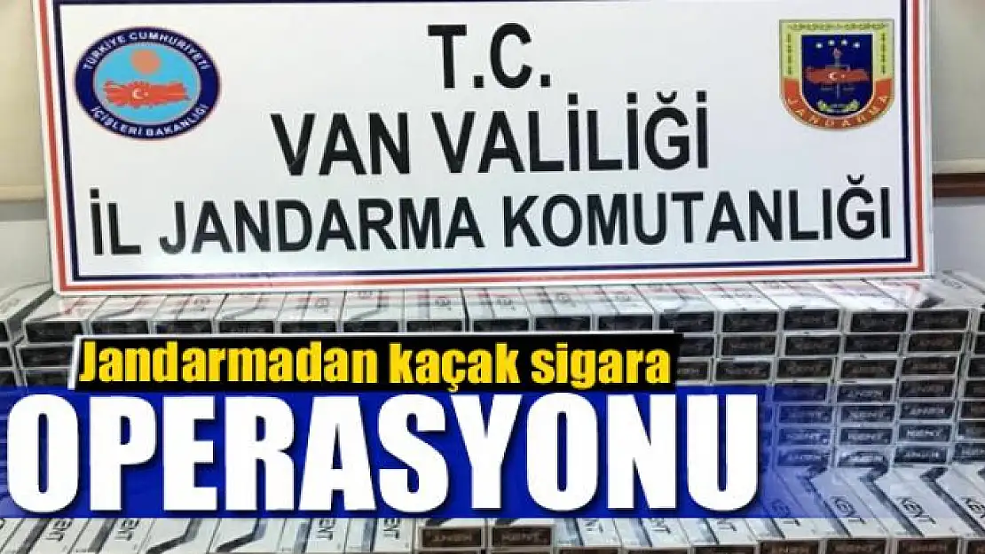 Jandarmadan kaçak sigara operasyonu