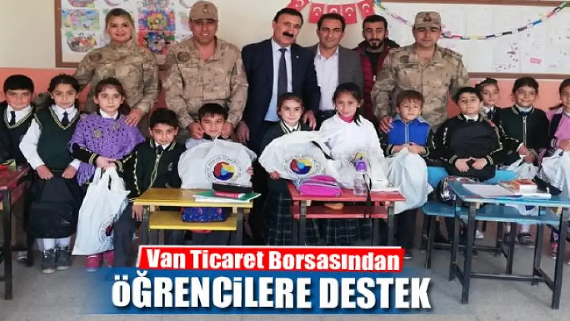 Van Ticaret Borsasından öğrencilere kırtasiye desteği 