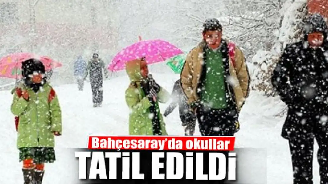 Bahçesaray'da kar tatili