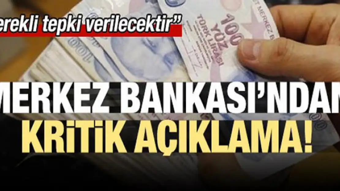 Merkez Bankası'ndan kritik enflasyon açıklaması