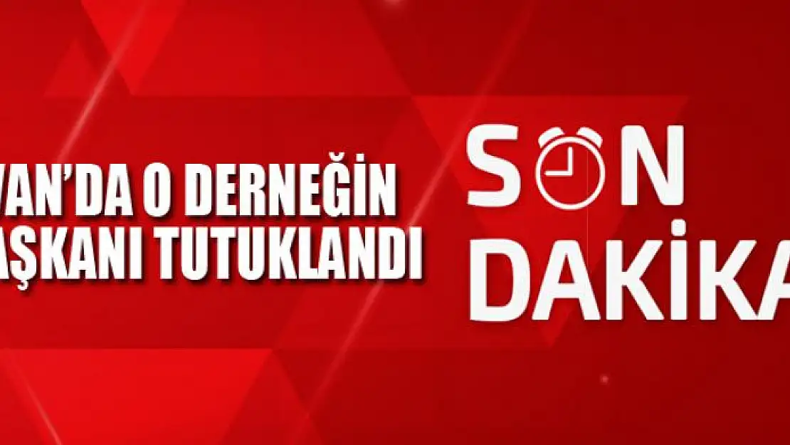 VAN'DA O DERNEĞİN BAŞKANI TUTUKLANDI