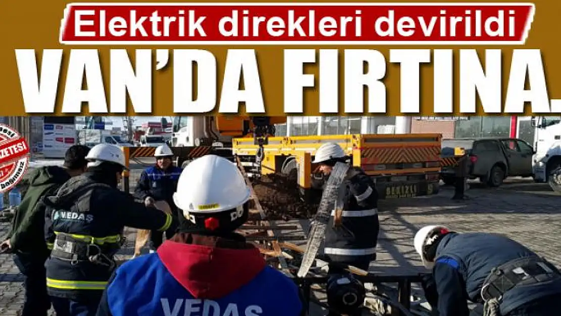 Kar yağışı ve fırtına elektrik direklerini devirdi