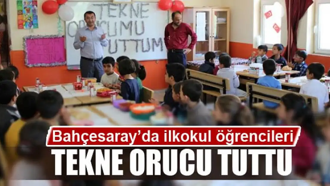 Bahçesaray'da ilkokul öğrencileri, tekne orucu tuttu