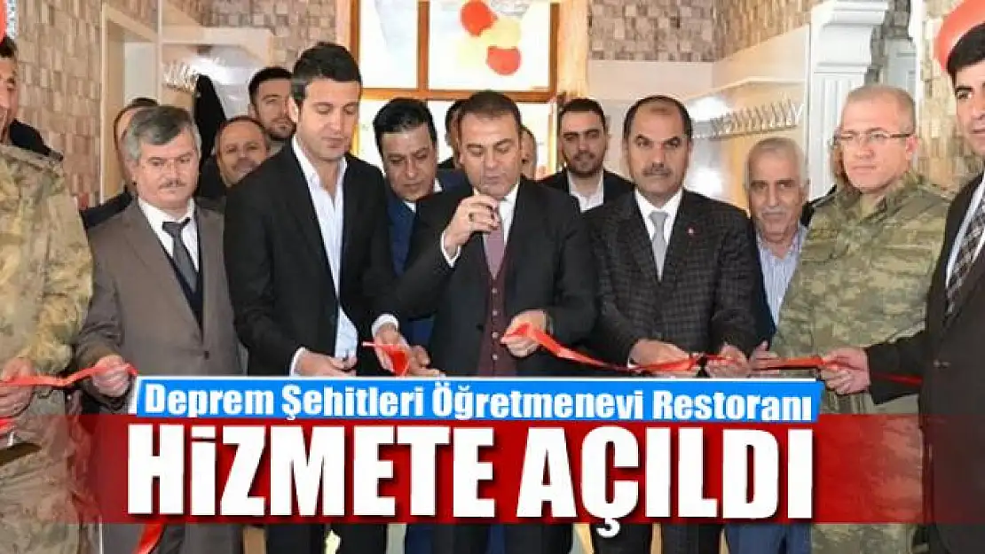 Deprem Şehitleri Öğretmenevi Restoranı Hizmete Açıldı 