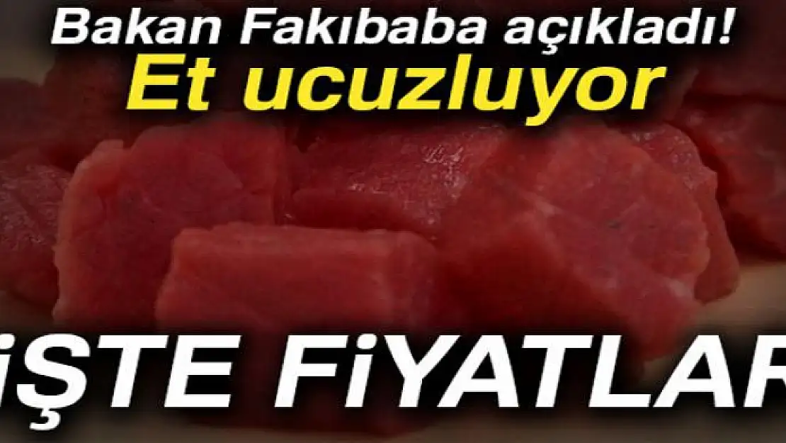 Bakan Fakıbaba açıkladı! İşte ucuz et fiyatları