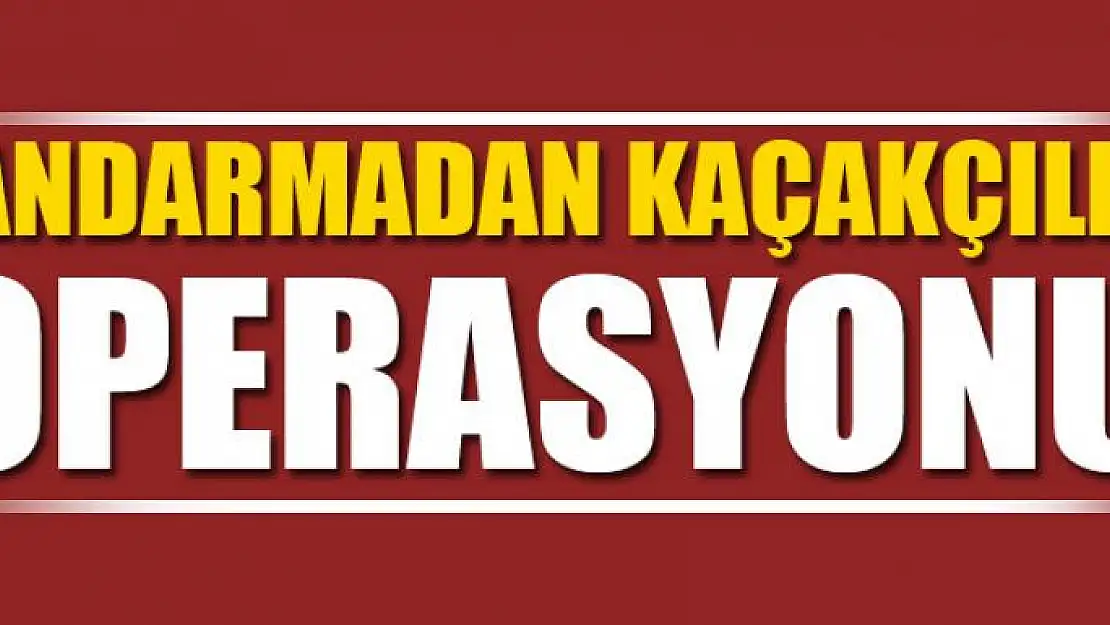 JANDARMADAN KAÇAKÇILIK OPERASYONU