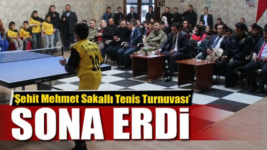  'Şehit Mehmet Sakallı Tenis Turnuvası' sona erdi 