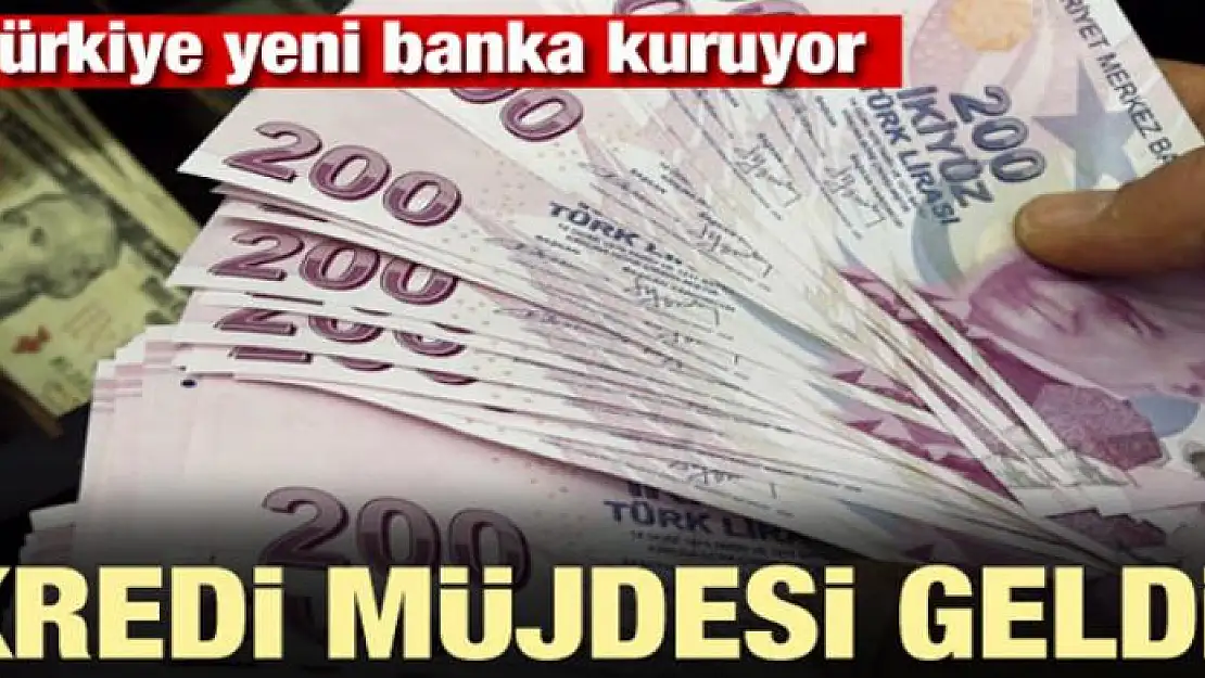 Türkiye yeni banka kuruyor! Kredi müjdesi geldi