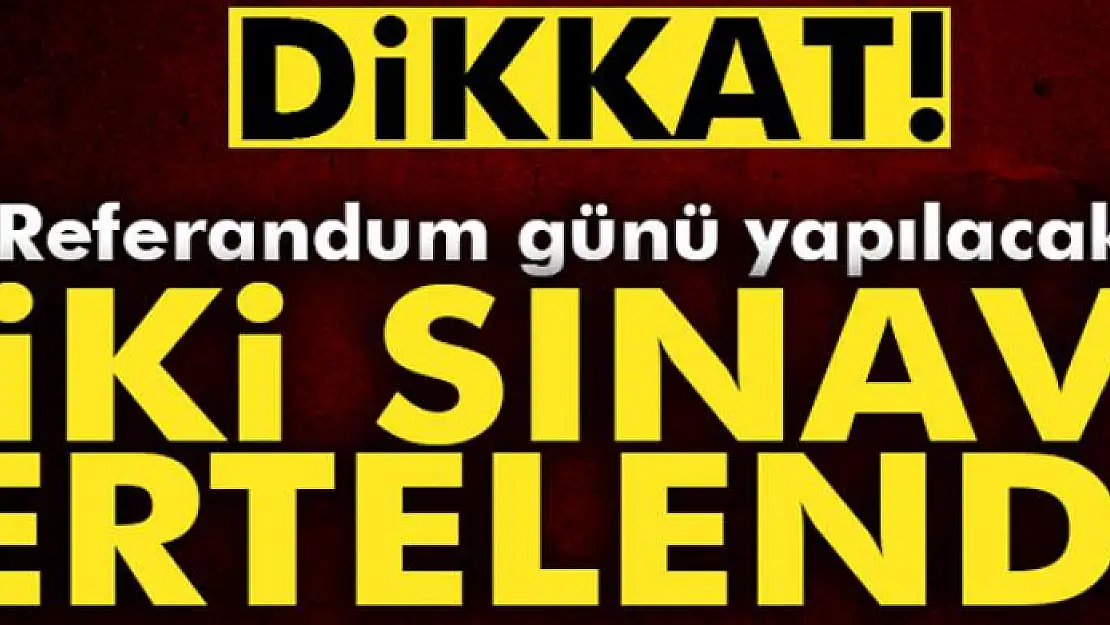 Son dakika | TUS ve STS'ye referandum ertelemesi! TUS ve STS ne zaman yapılacak?