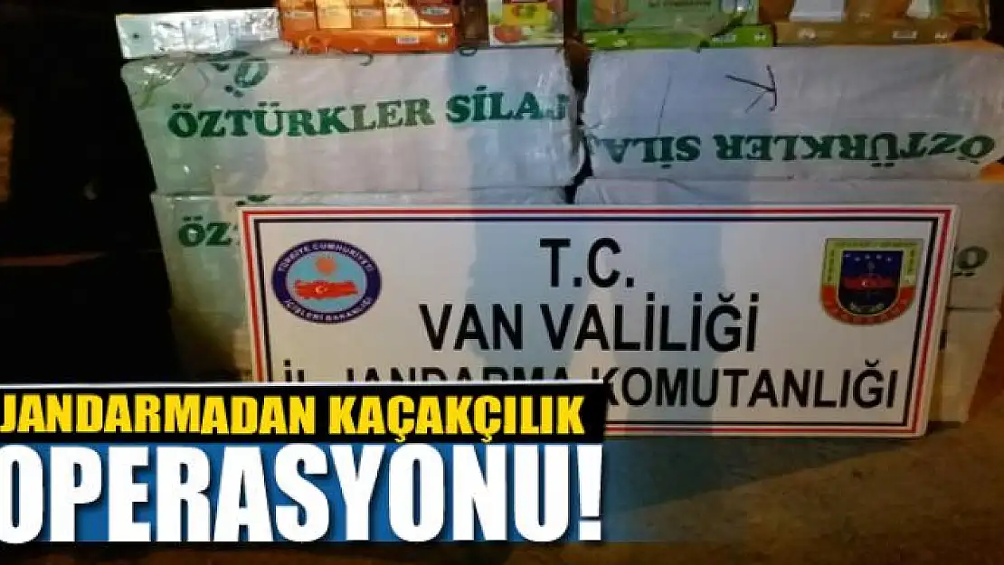 Jandarmadan kaçakçılık operasyonu