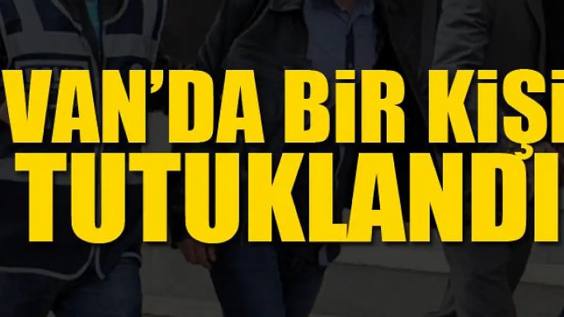 Van'da bir kişi tutuklandı