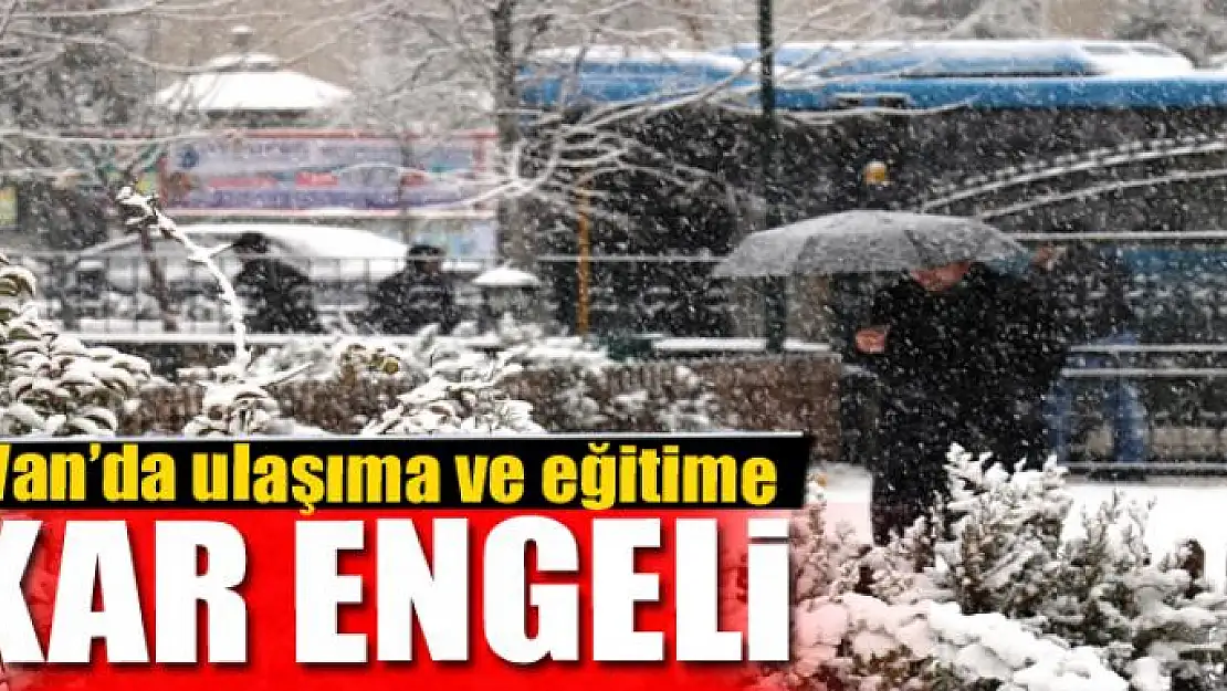 Van'da ulaşıma ve eğitime kar engeli