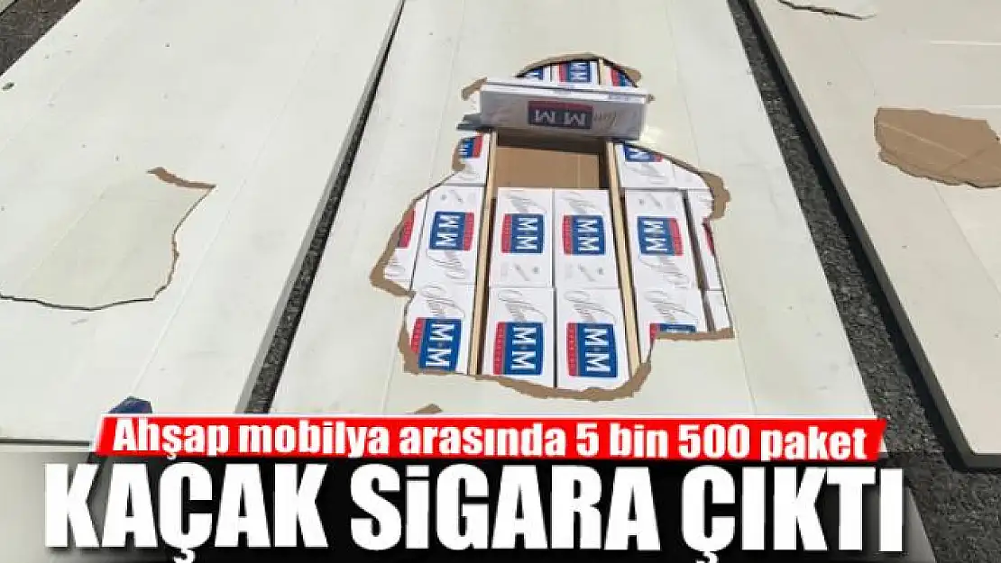 Ahşap mobilya arasında 5 bin 500 paket kaçak sigara çıktı