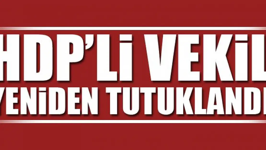 HDP'Lİ VEKİL YENİDEN TUTUKLANDI