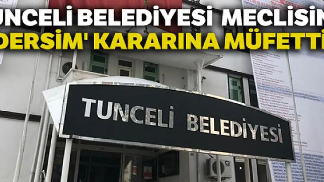 Tunceli Belediyesi Meclisinin 'Dersim' kararına müfettiş