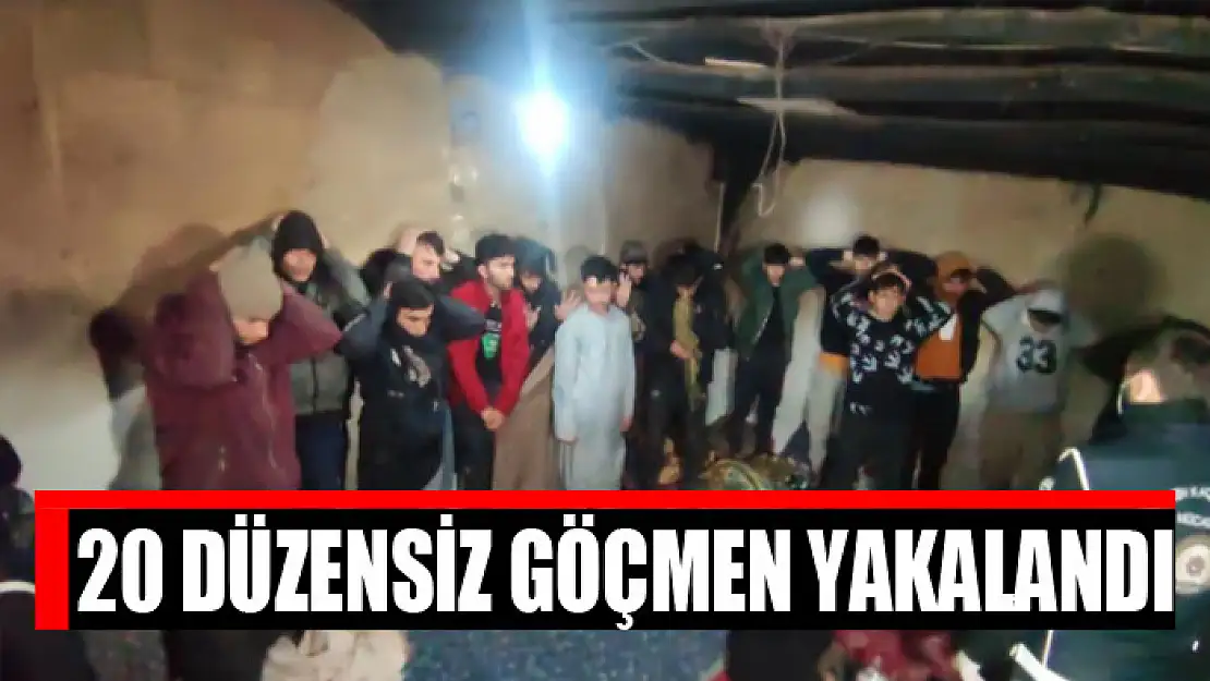 20 düzensiz göçmen yakalandı